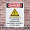 Signmission No Flammable Liquids Danger Sign, Plastic, 7in W x 10in L, 2PK OS-2PACK-DS-P-710-V-1466 - alternate 6